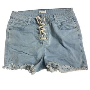 High Waist Ripped Jean Shorts